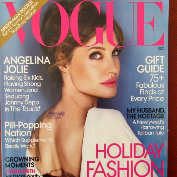 VOGUE MAGAZINE, ANGELINA JOLIE, COLIN FIRTH, TOM FORD, SPIDERMAN, DEC 2010, EUC - Picture 1 of 9